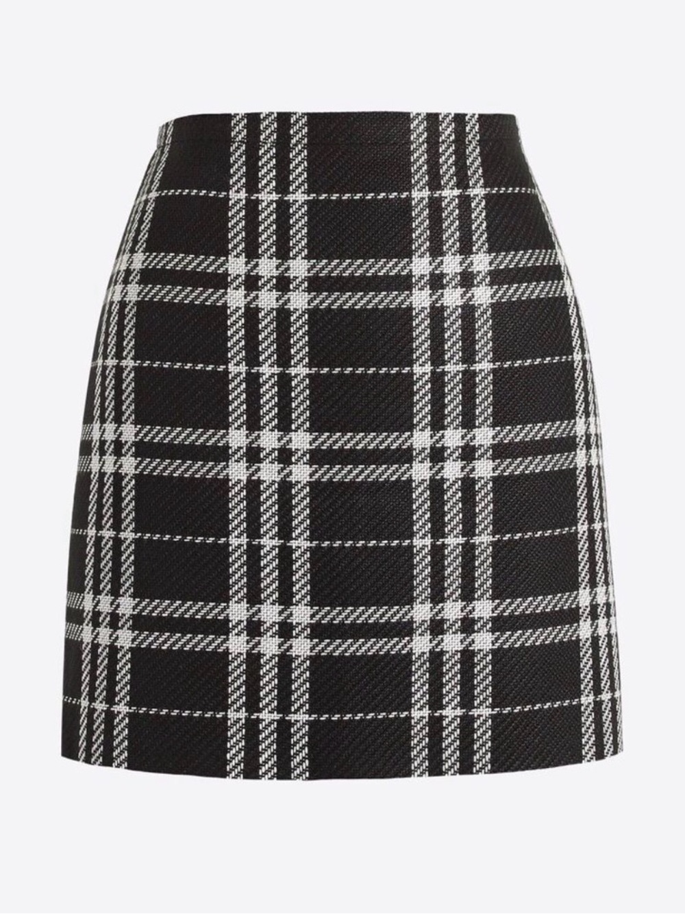 J. Crew Black and White Plaid Mini Skirt